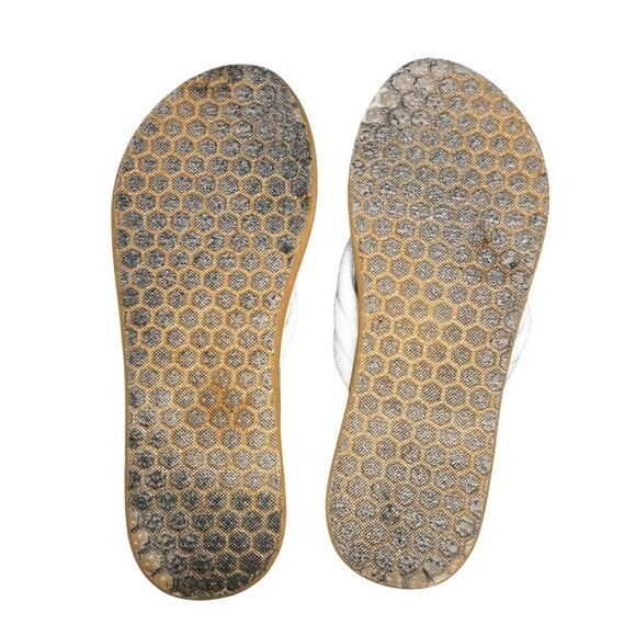 No Boundaries Size 10 White Strap Flip Flop Sandals Multicolor Platform Sole - Picture 5 of 5